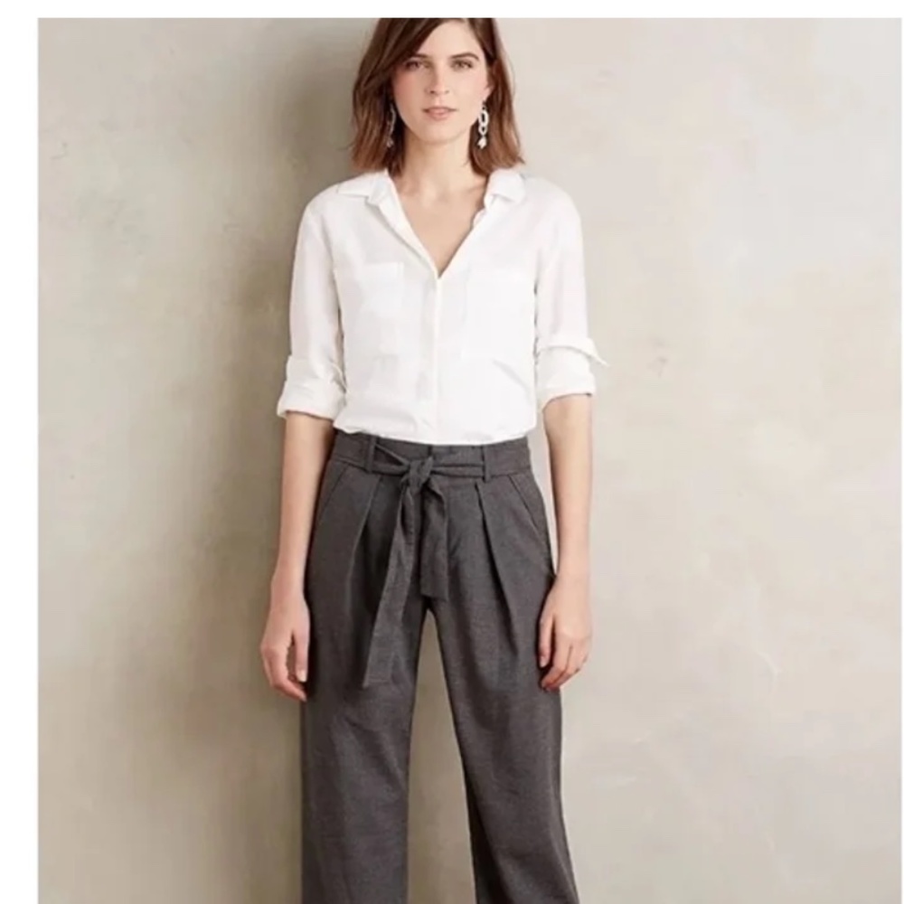 Anthropologie Belted Barton Trousers by Cartonnier
